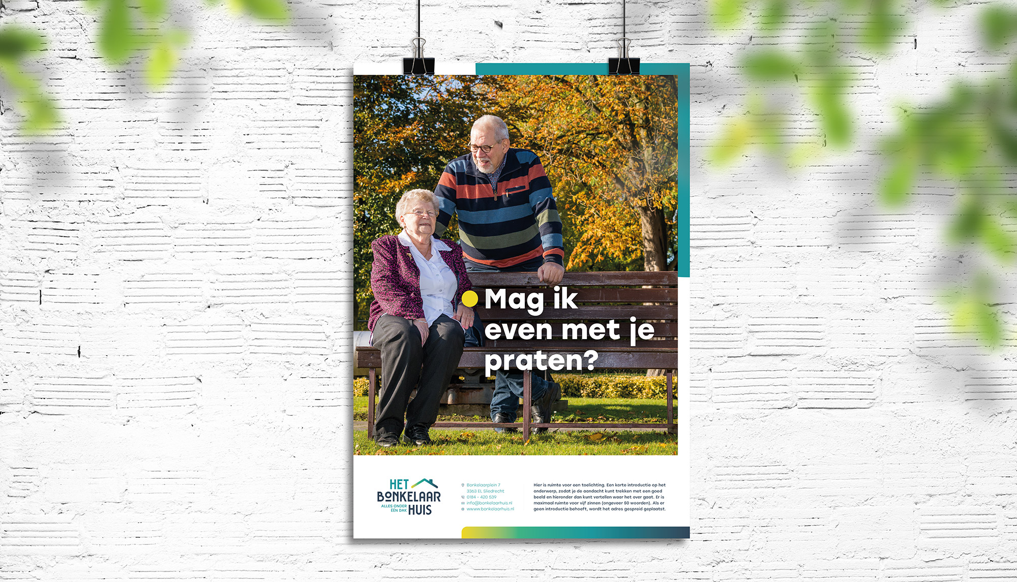 Posters in de nieuwe huisstijl Bonkelaarhuis