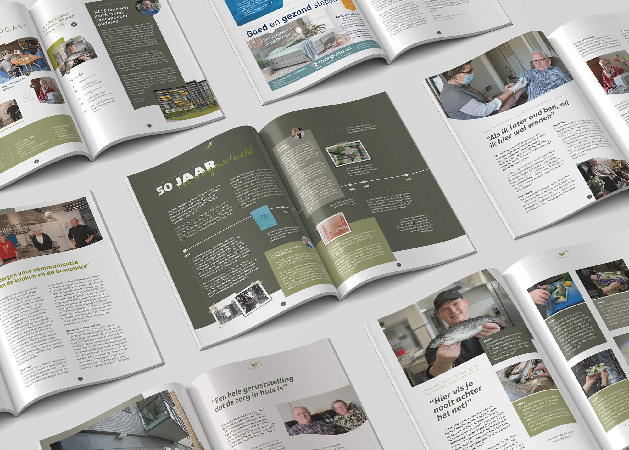 Devaca ontwerpt jubileum brochure Hof van Sliedrecht